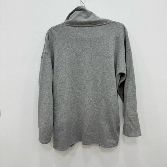 J.Crew gray soft terry pullover top sweatshirt half zip Sz XS - Picture 6 of 6